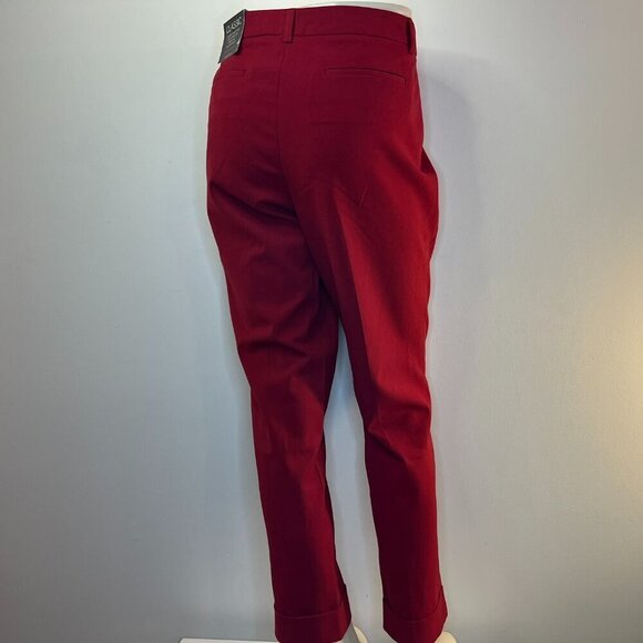 RAFAELLA Women's Red Classic Ankle Length Pants - Size 8 - NWT - Picture 3 of 5